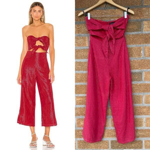 MAJORELLE Tessa Jumpsuit in Red XS